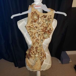 One piece gold bodysuit